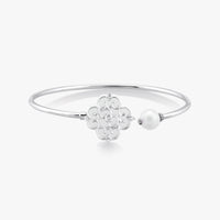 Blessings Pearl Twisty Bangle with Mother of Pearl - Carrie K.