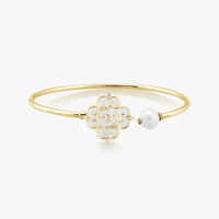 Blessings Pearl Twisty Bangle with Mother of Pearl - Carrie K.