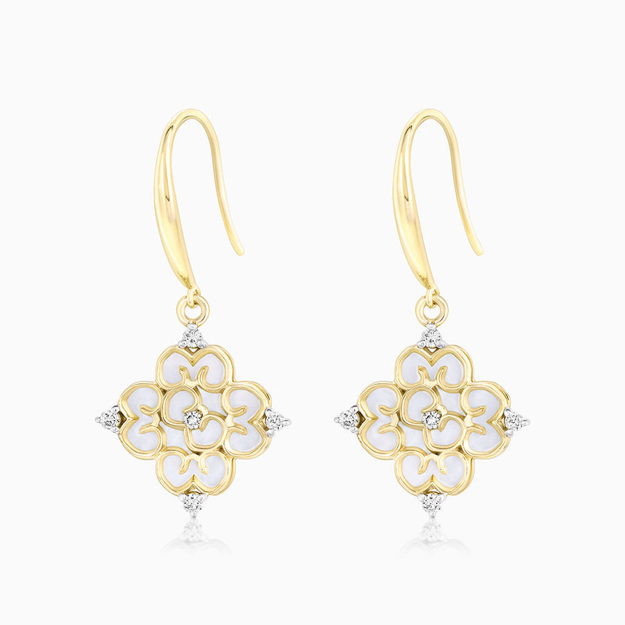 Blessings Mini Mother of Pearl Drop Earrings (14K Gold) - Carrie K.
