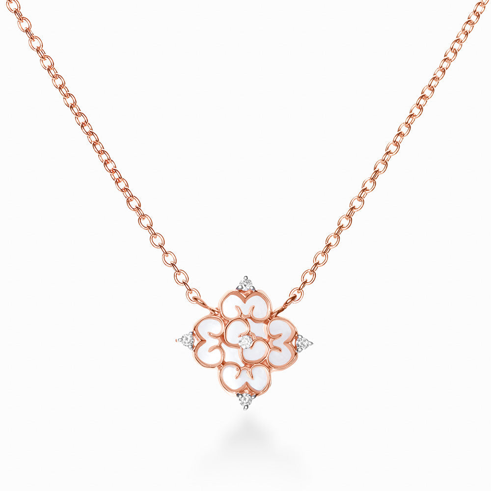 Blessings Mini Mother of Pearl Necklace (14K Gold) - Carrie K.