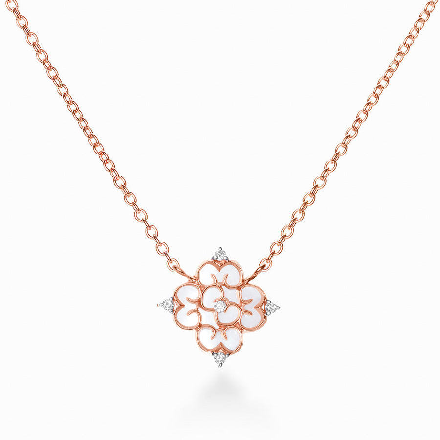 Blessings Mini Mother of Pearl Necklace (14K Gold) - Carrie K. 