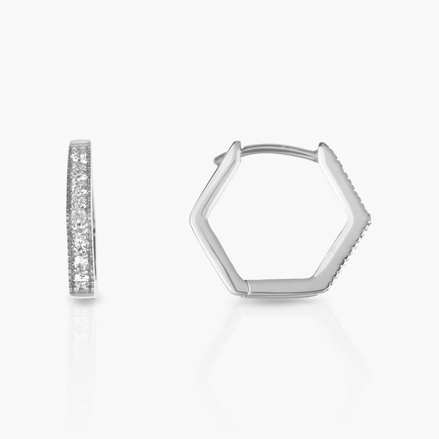 Hexa Hoop (14K Gold)