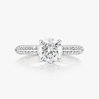 Hidden Halo Knife Edge Pave Ring