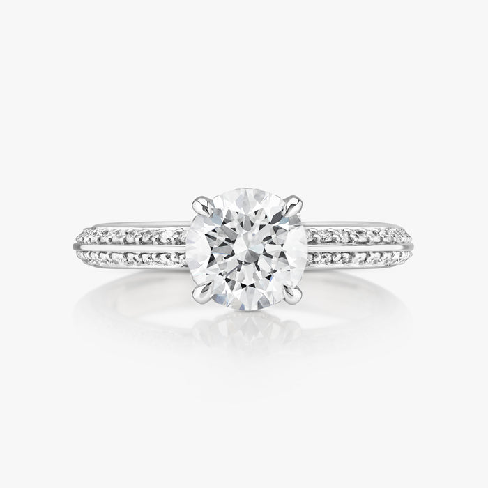 Hidden Halo Knife Edge Pave Ring