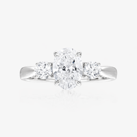 Jasmine Trilogy Ring (Round Side Stones)