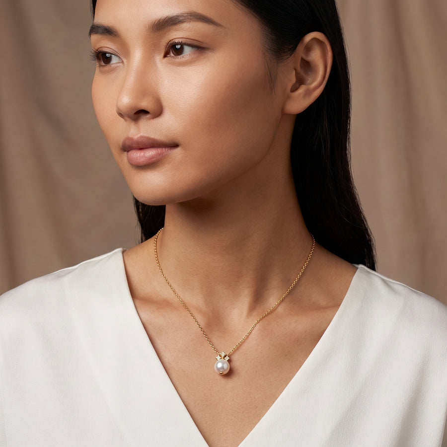 Star Mini Pearl Necklace (18K Gold) - Carrie K.