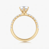 Crown Solitaire with Pave Band - Carrie K.