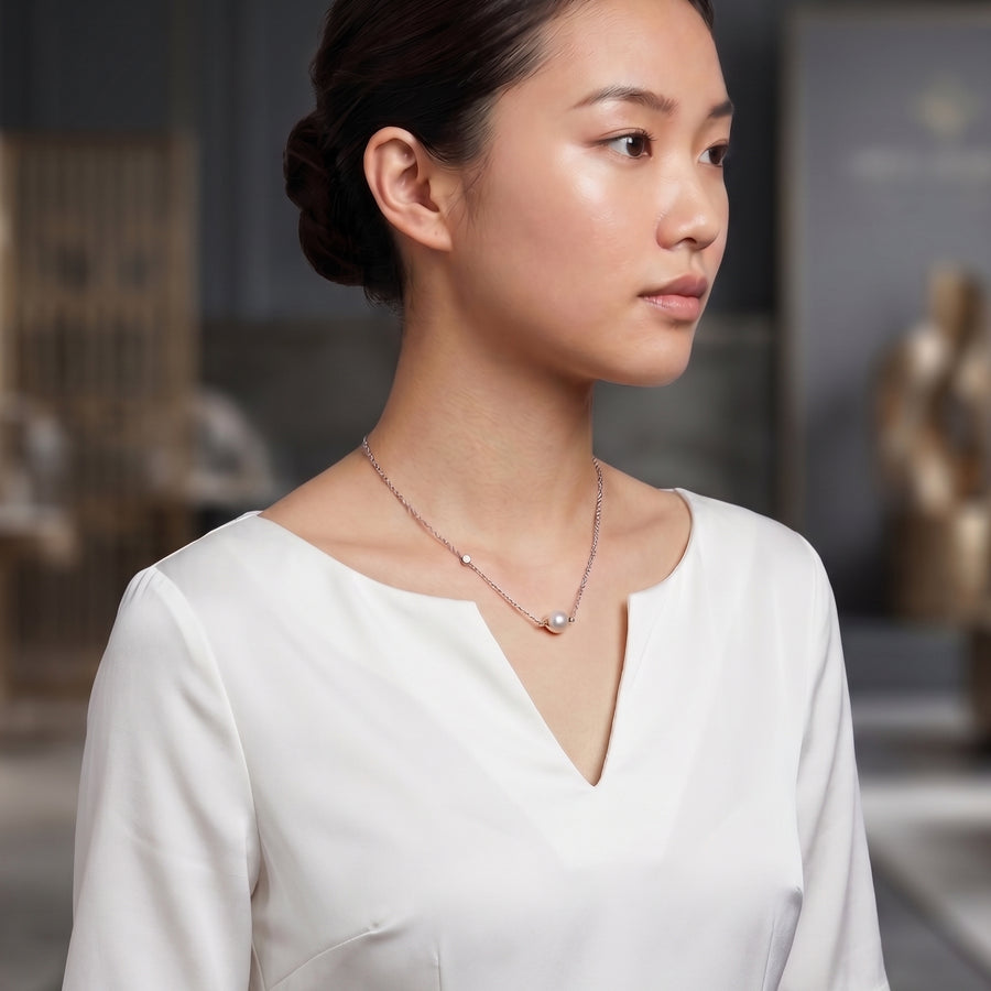 Trilliant Pearl Necklace - Carrie K. 