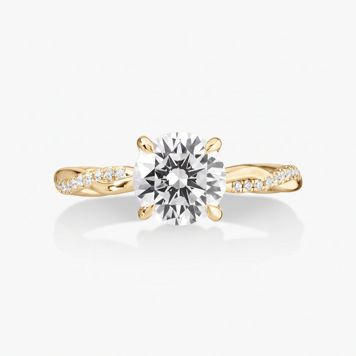 Hidden Halo Ring With Intertwined Diamond Band - Carrie K.