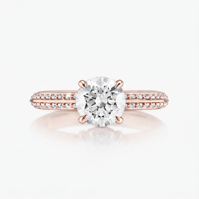 Hidden Halo Knife Edge Pave Ring - Carrie K.