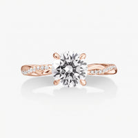Hidden Halo Ring With Intertwined Diamond Band - Carrie K.
