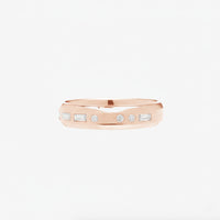 5.2mm Bevelled With Morse Code Diamond Initial - Carrie K.