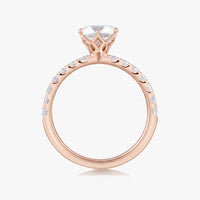 Crown Solitaire with Pave Band - Carrie K.