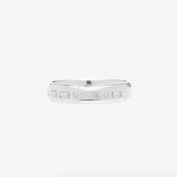 5.2mm Bevelled With Morse Code Diamond Initial - Carrie K.