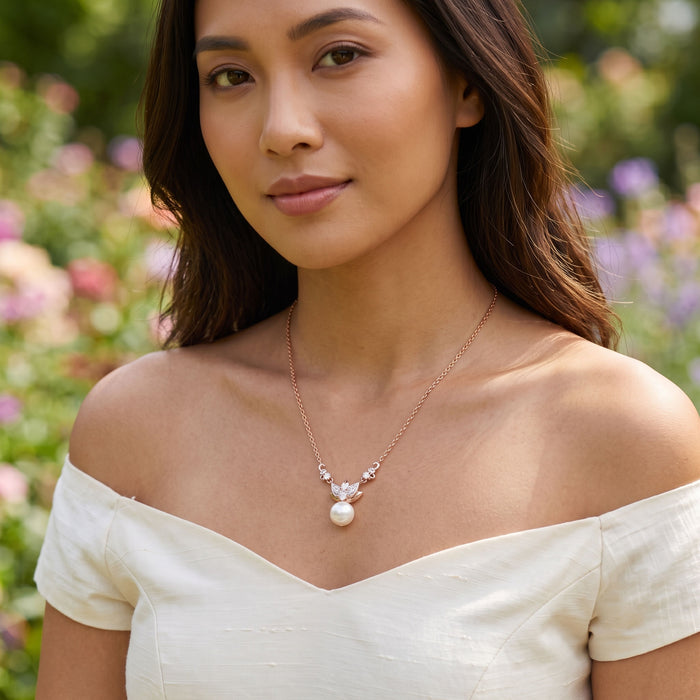 Lotus Pearl Necklace - Carrie K.
