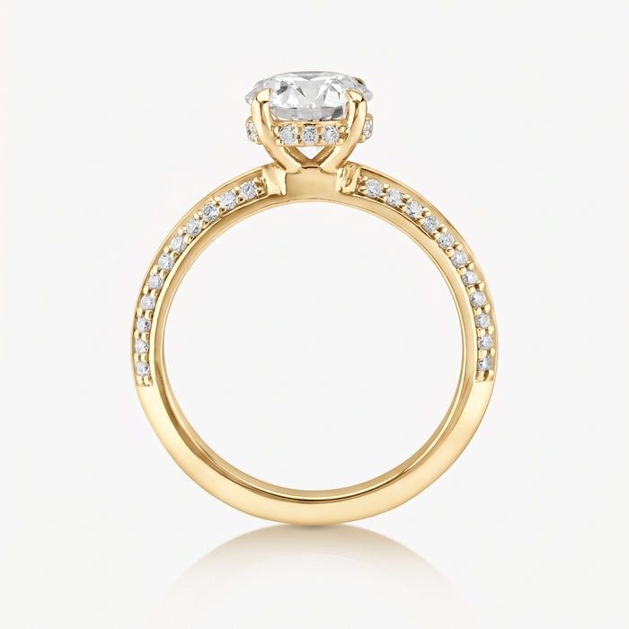 Hidden Halo Knife Edge Pave Ring - Carrie K.