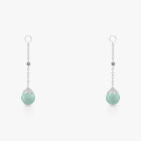Jade Long Ear Drops (14K Gold) - Carrie K.