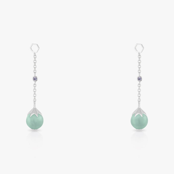 Jade Long Ear Drops (14K Gold) - Carrie K.