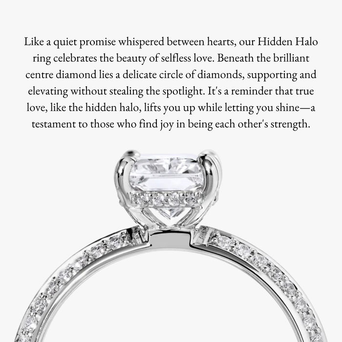 Hidden Halo Knife Edge Pave Ring