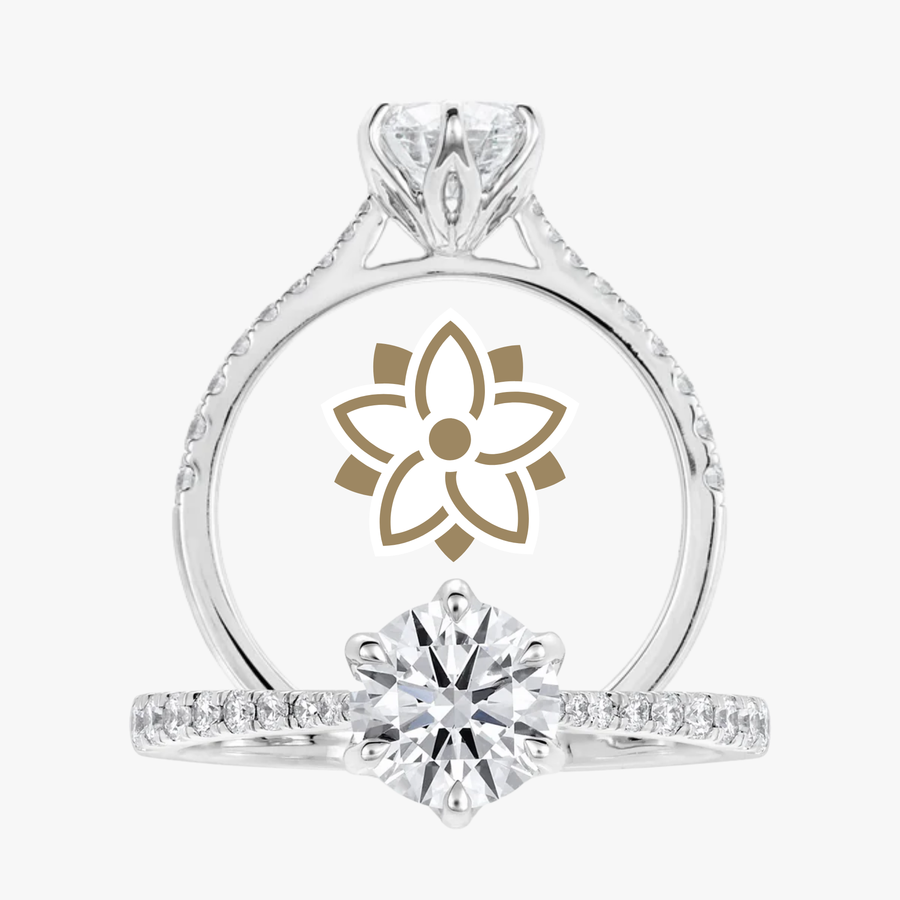Lotus Pave Ring - Carrie K.