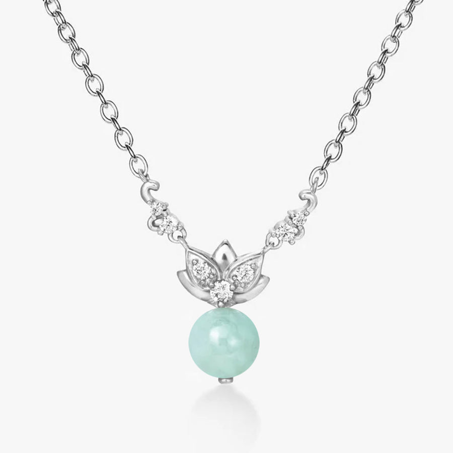 Lotus Green Jade Necklace - Carrie K. 