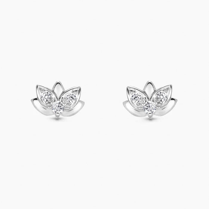 Lotus Ear Studs (14K Gold) - Carrie K.