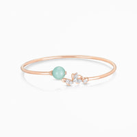 Lotus Green Jade Twisty Bangle - Carrie K.