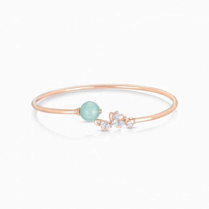 Lotus Green Jade Twisty Bangle - Carrie K.