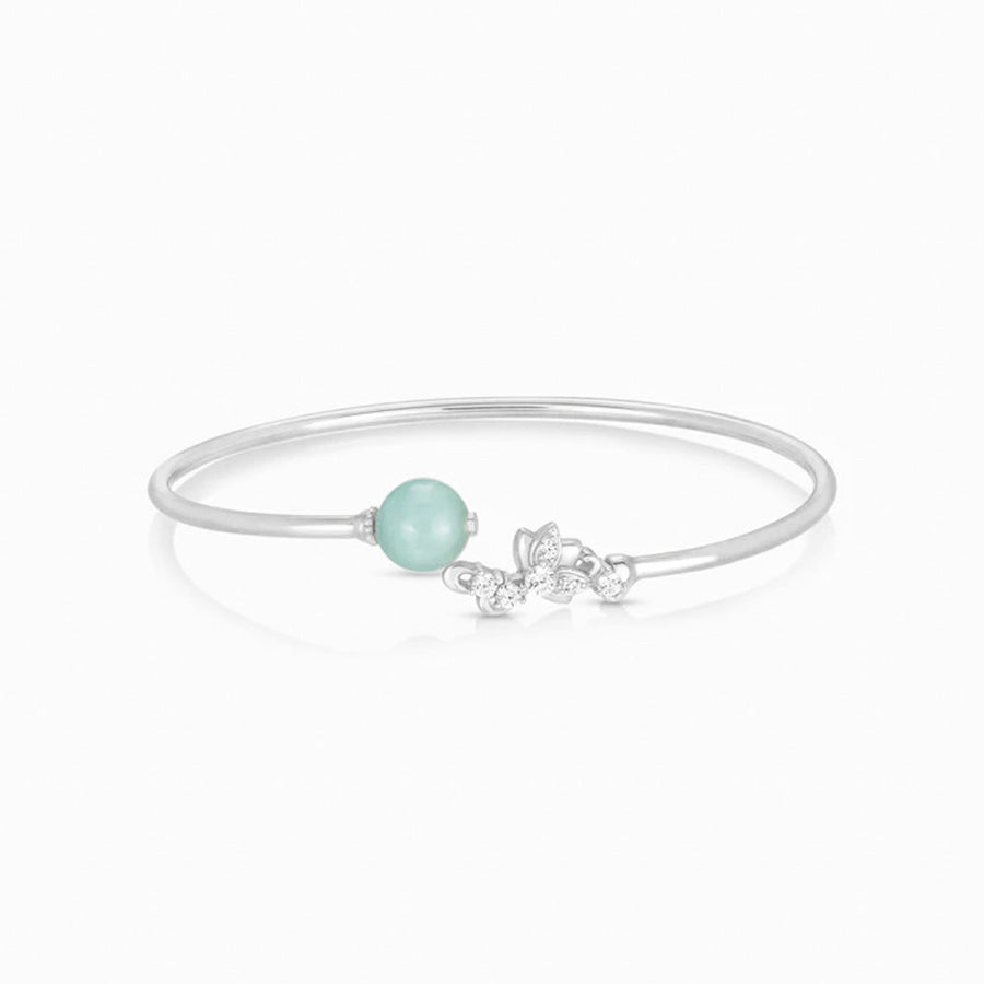 Lotus Green Jade Twisty Bangle - Carrie K. 