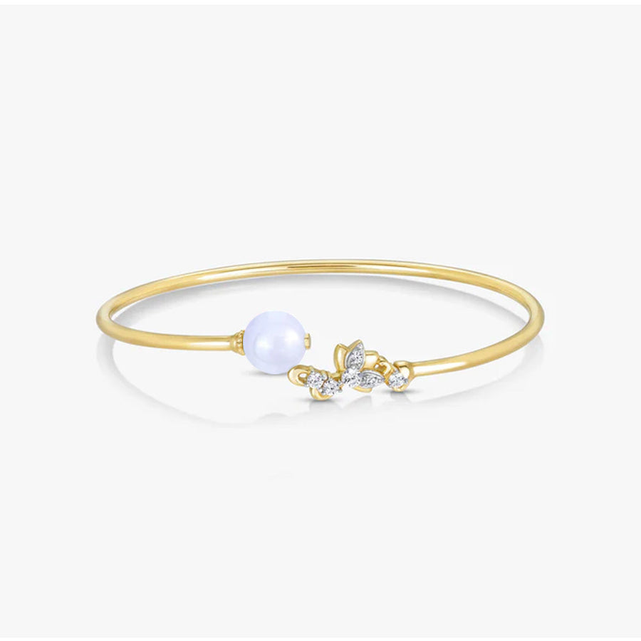 Lotus Lavender Jade Twisty Bangle (14K Gold) - Carrie K.