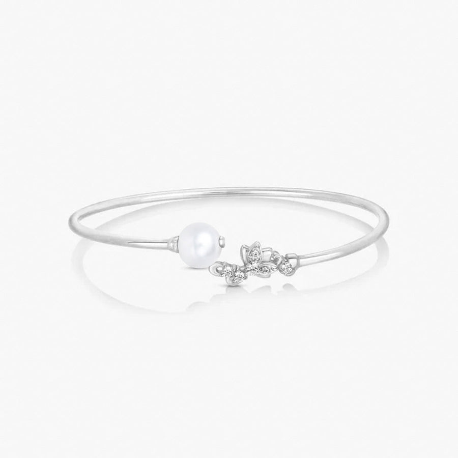 Lotus Pearl Twisty Bangle - Carrie K. 