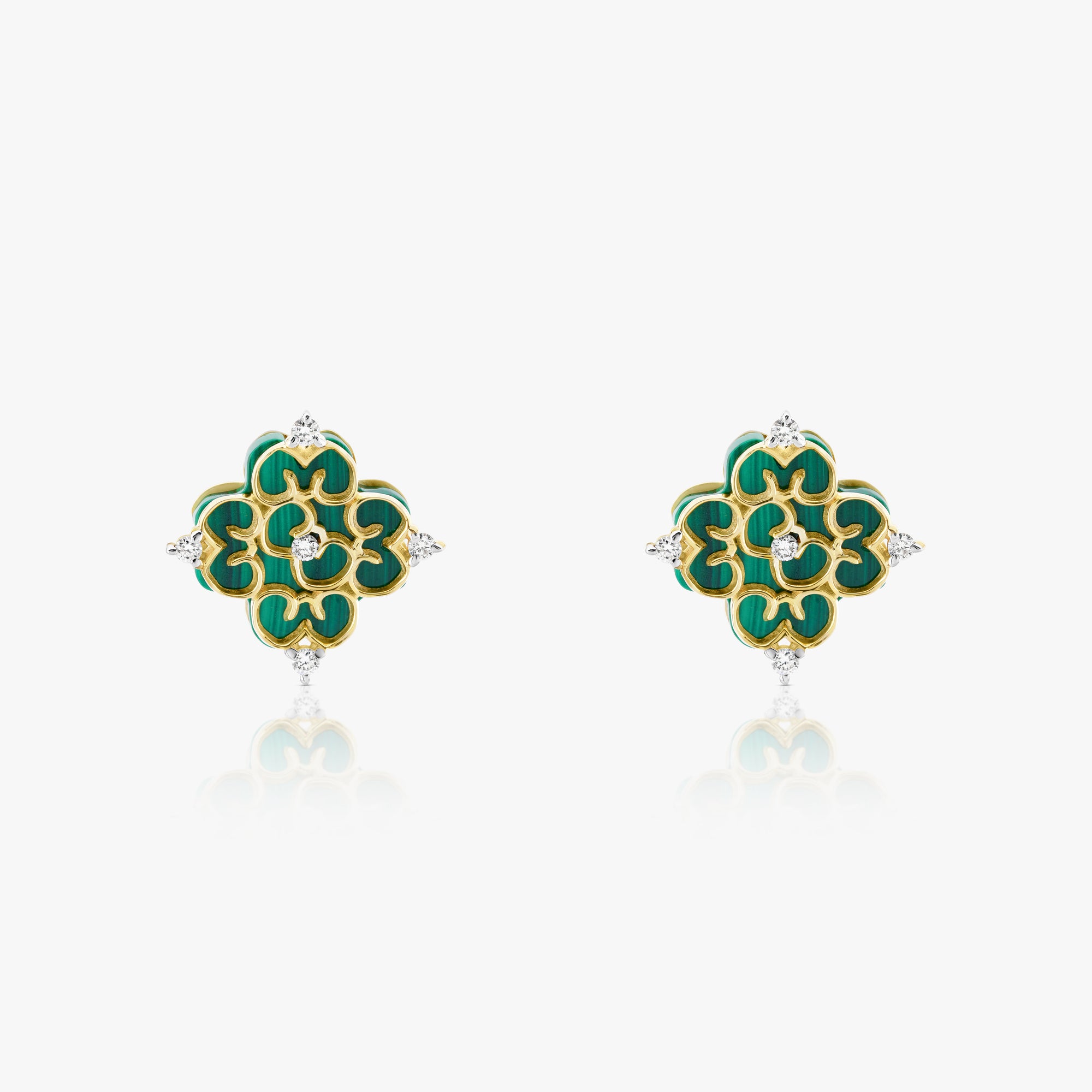 Blessings Mini Malachite Studs - Carrie K.