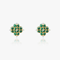 Blessings Mini Malachite Studs - Carrie K.