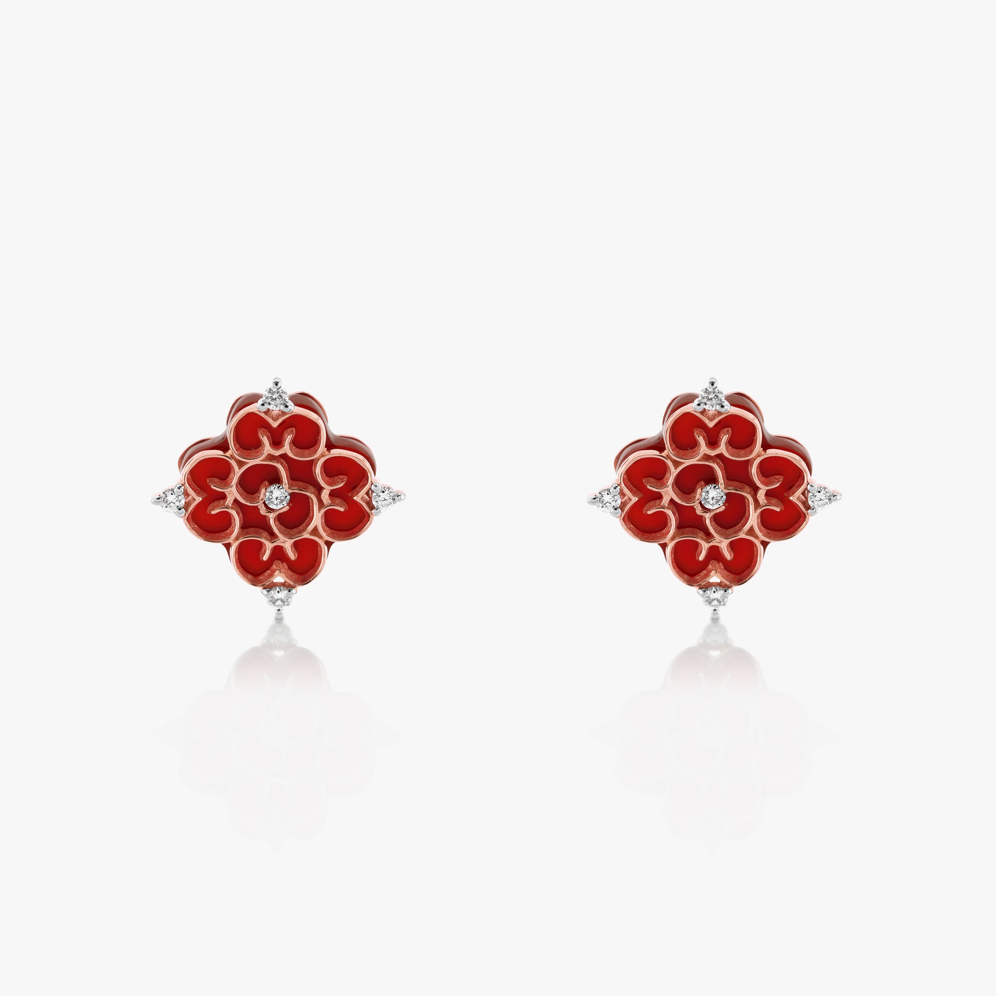 Blessings Mini Red Agate Studs - Carrie K.