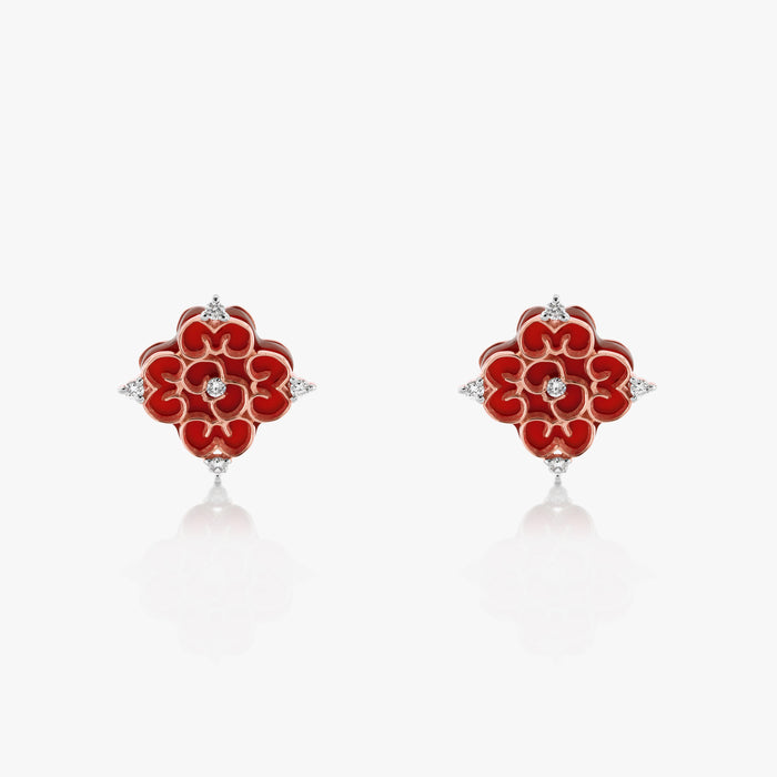 Blessings Mini Red Agate Studs - Carrie K.
