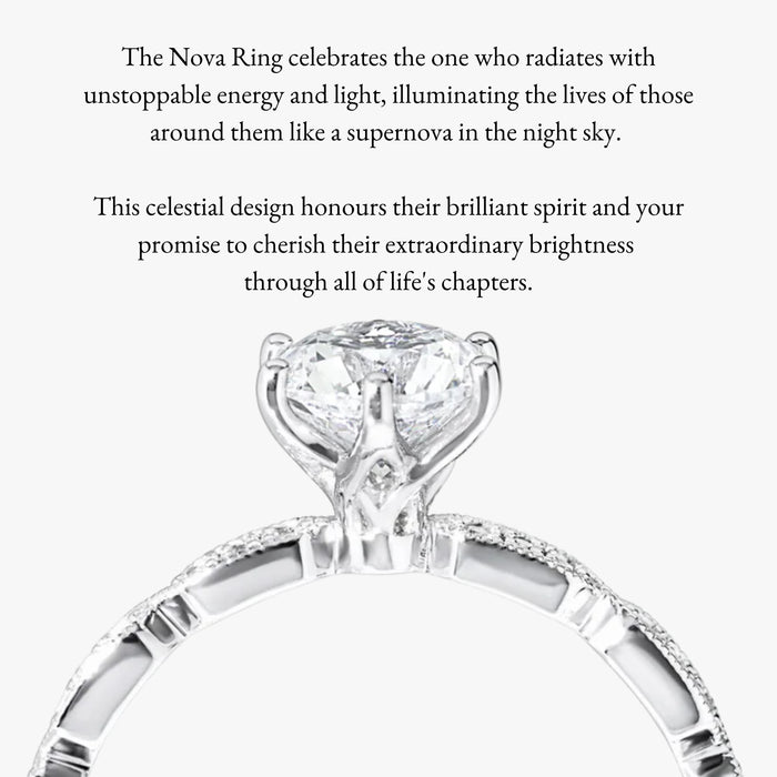 Nova Birthstone Art Deco Helix Ring