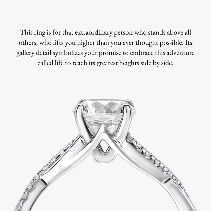 Pinnacle Infinity Half Diamond Ring