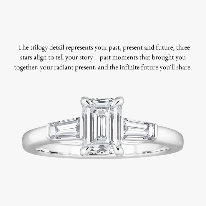 Pinnacle Tapered Baguette Trilogy Ring - Carrie K.