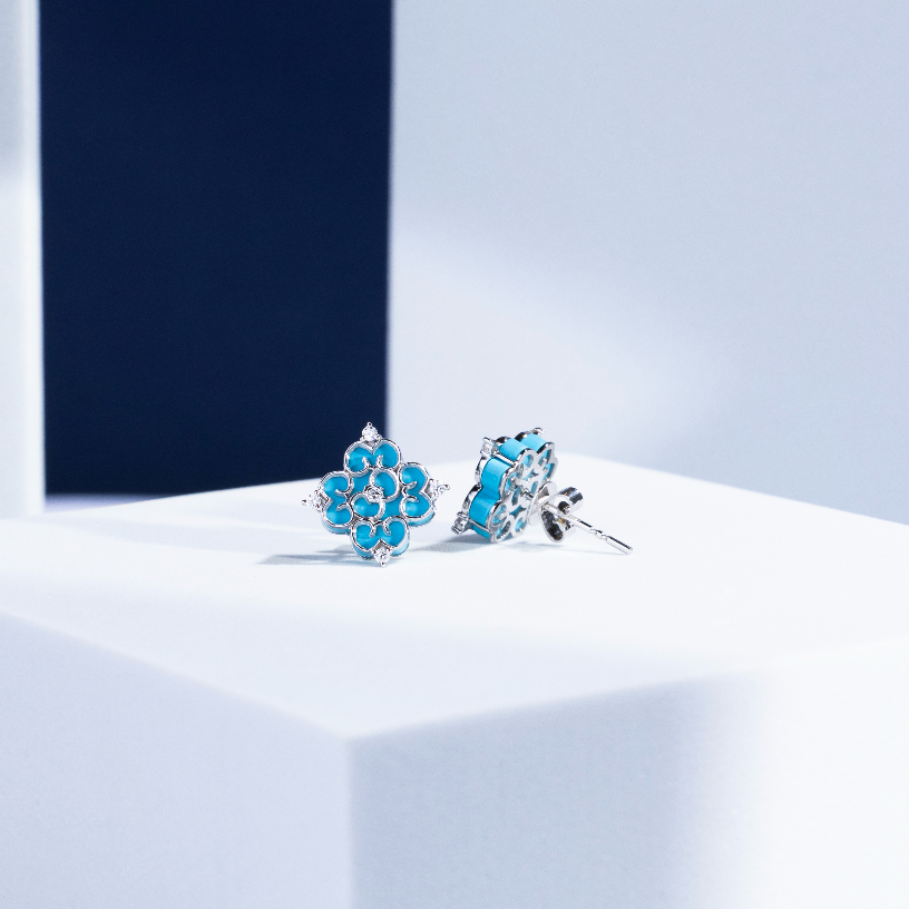 Blessings Mini Turquoise Ear Studs - Carrie K.