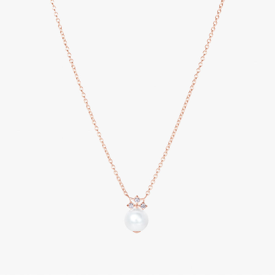 Star Mini Pearl Necklace (14K Gold) - Carrie K.