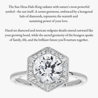 Sun Hexa Halo Ring