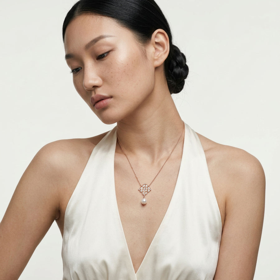 Blessings Pearl Necklace with Mother of Pearl (14K Gold) - Carrie K.