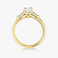 Pinnacle Tapered Baguette Trilogy Ring
