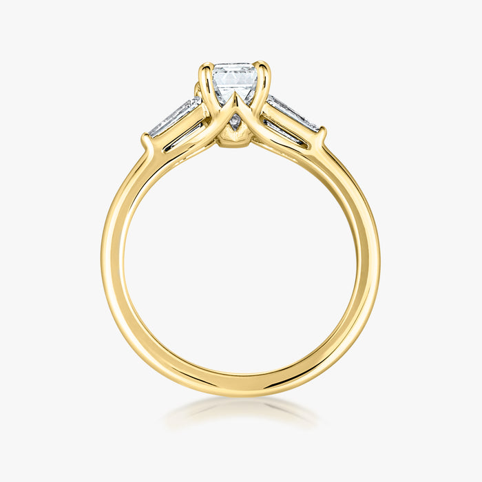 Pinnacle Tapered Baguette Trilogy Ring