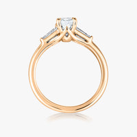 Pinnacle Tapered Baguette Trilogy Ring