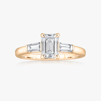 Pinnacle Tapered Baguette Trilogy Ring