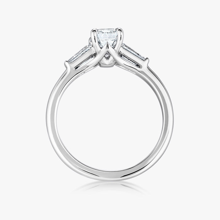 Pinnacle Tapered Baguette Trilogy Ring