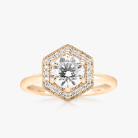 Fine Hexa Halo Ring