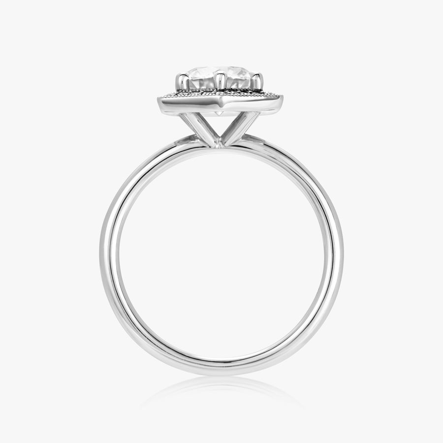 Fine Hexa Halo Ring (Black Diamonds) - Carrie K.