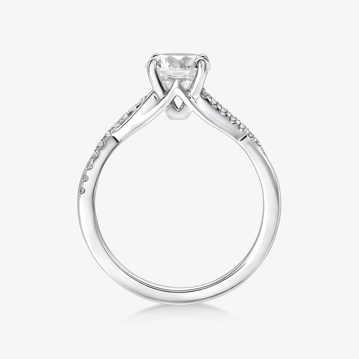 Pinnacle Infinity Half Diamond Ring